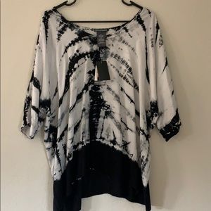 Black and white marble tie dye shirt